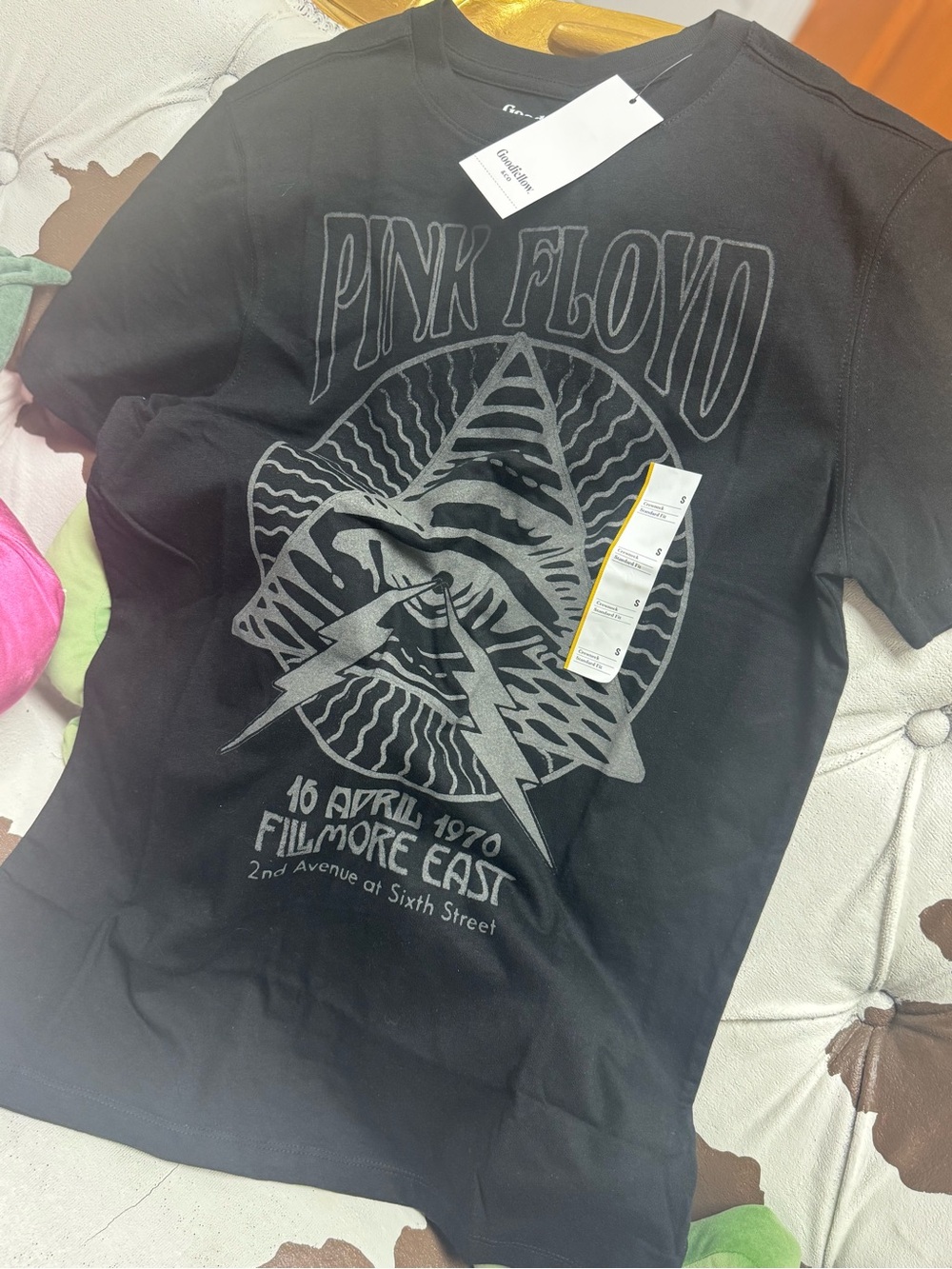 Pink Floyd Graphic Tee - Black with Silver Print-